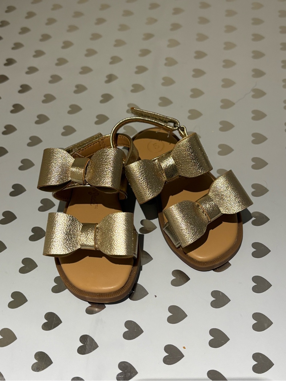 Carter's Girls Gold Bow Sandals